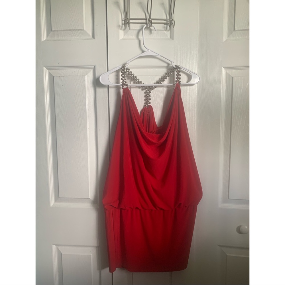 Cache Red Mini Dress
